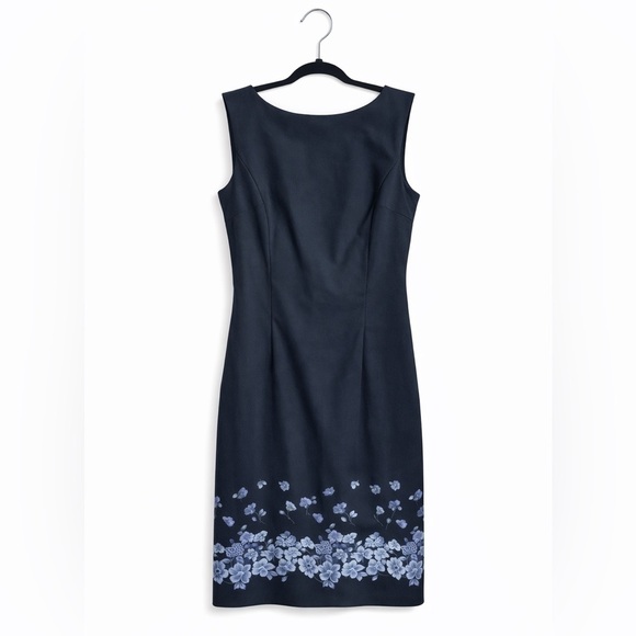 CDC Dresses & Skirts - CDC Caren Desiree Company Sz 4 Women's Black Sheath Dress Sparkly Floral Dress